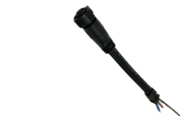 M12 2+2芯 公针插头(1.5平方)